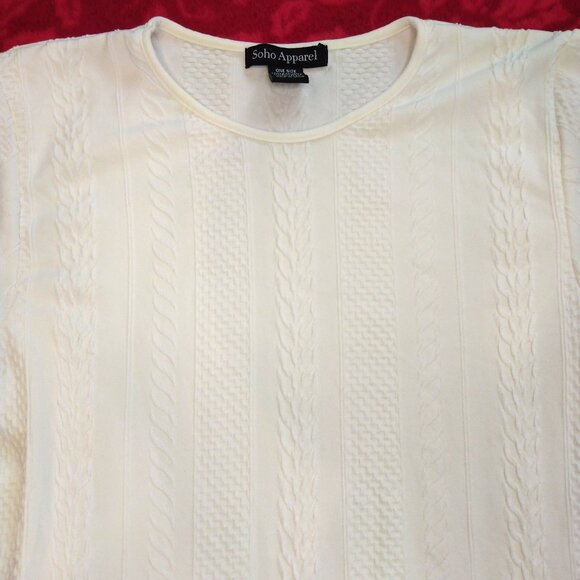 Soho Apparel Women's White Top One Size - Picture 2 of 3